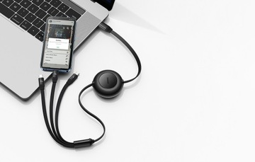 ТЕЛЕФОННЫЙ КАБЕЛЬ BASEUS USB TYPE C 3IN1 MICRO USB LIGHTNING QC 100 Вт 1,1 М