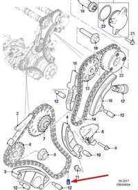 фото thumb №8, Jaguar f-pace x761 головна ланцюг зубчастий jde40593