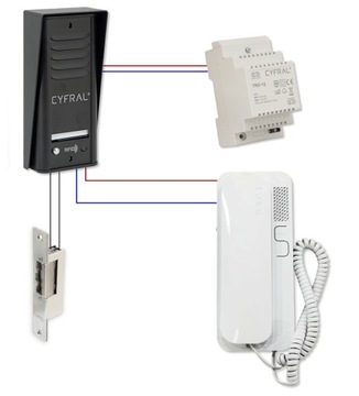 Домофон Cyfral Cosmo R1 1-семейный, черный, брелоки (белый унифон)