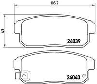 фото thumb №2, Тормозные колодки тормозные задняя p 49 035 brembo mazda rx-8