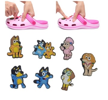ПУГОВИНКИ ДЛЯ ОБУВИ украшения типа KROKS CROCS синие 7 шт.