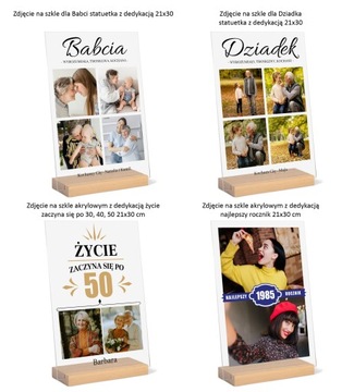 Podziękowanie dla rodziców dziadków na ślub zdjęcie na szkle
