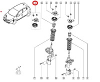 фото thumb №7, Snr kb655.40 набір ремонтний, кронштейн амортизатора