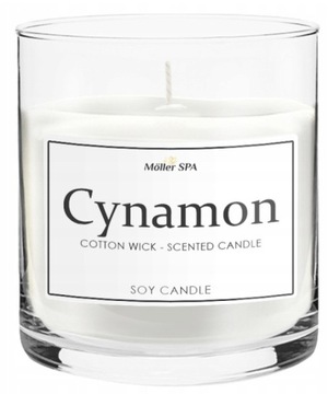 ZAPACH CYNAMON - SOJOWA ŚWIECZKA ZAPACHOWA W SZKLE