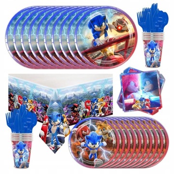 SONIC Тематический набор посуды на день рождения