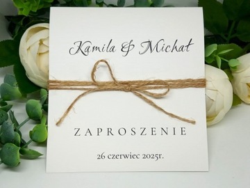ZS13 *3 B Приглашение на свадьбу на веревочке, полностью персонализированное
