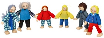 Игрушки для детей 3 -летняя куклы для дома деревянная семья набор 6EL Goki