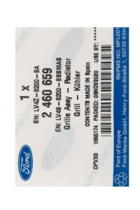 фото thumb №3, Решітка радіатора бампера перед kuga escape 20- хром