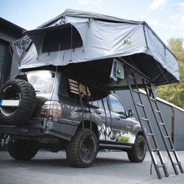 Палатка на крышу Wild Camp Hudson 220 серая - автомобильная палатка