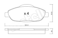 Купить Metelli тормозные колодки тормозные peugeot 3008 1.6 vti, фото thumb