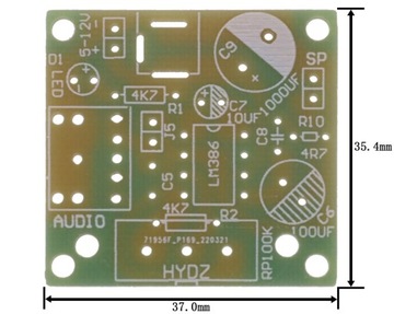 Моноусилитель мощностью 10 Вт с регулятором громкости DIY KIT