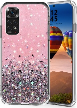 ЧЕХОЛ С БЛЕСКАМИ + СТЕКЛО ДЛЯ REDMI ПРИМЕЧАНИЕ 11/11S