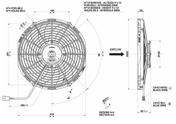 фото thumb №2, Вентилятор spal va10-ap50/c-61a 12v - всасывающий 305mm