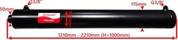 ГИДРАВЛИЧЕСКИЙ ЦИЛИНДР СМТГ 100x50x1000 L=1210