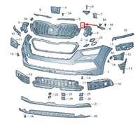 фото thumb №2, Skoda kamiq радиатор решётка 658853653azd4