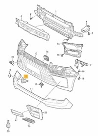 фото thumb №8, Кронштейн spryskowacz фара правий vw crafter 16- 7c0807942