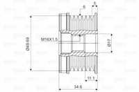 фото thumb №13, Зчеплення генератора valeo 588018 03c903119c