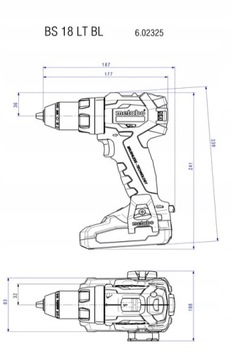 КОМБО НАБОР 18V BS 18LT + SSD 18 LET 200 BL 2*5.2AH 685196000 METABO