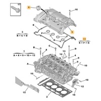 фото thumb №9, Oem номер крышка клапанов citroen peugeot 1.6 thp 9818425480