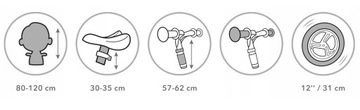KIDWELL REBEL GREY БАЛАНСОВЫЙ ВЕЛОСИПЕД ЛЕГКИЕ РЕГУЛИРУЕМЫЕ КОЛЕСА 12, 80–120 см