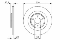 фото thumb №1, Bosch тормозные диски тормозные 2szt. перед renault clio iv espace v grand