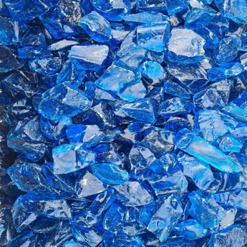 GRYS KAMIEŃ SZKLANY OZDOBNY DEKORACYJNY NATURALNE SZKŁO SKY BLUE 2kg 3-5cm