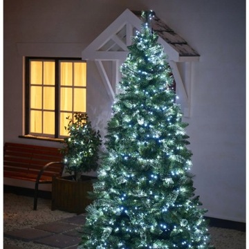 Lampki ŚWIATEŁKA na choinkę 300 LED STAŁE + FLASH