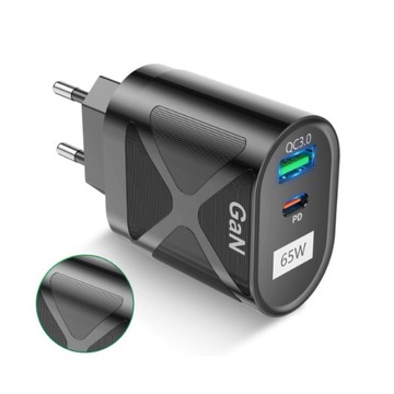 СЕТЕВОЕ ЗАРЯДНОЕ УСТРОЙСТВО 65 Вт GAN PD VEGA FASTON FAST CHARGER 1XUSB 1XPD BOX SINGL