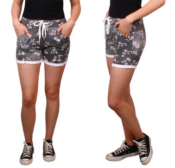 ШОРТЫ хлопковые короткие FLOWERS SHORTS 32N3 38/40