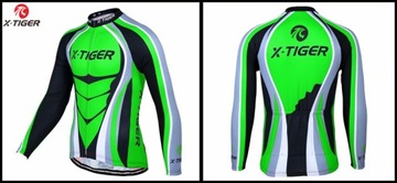 Bluzy Męskie Na Rower Ocieplane Zimowe Termoaktywne Długi Rękaw X-Tiger 3XL
