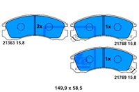 фото thumb №1, Ate тормозные колодки ham. mitsubishi перед galant 97-/outlan
