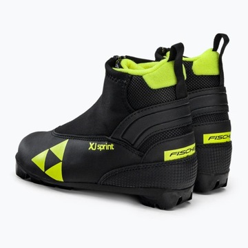 Детские ботинки для беговых лыж Fischer XJ Sprint, черно-желтые, 38 EU