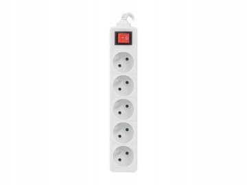 PRZEDŁUŻACZ LANBERG BIAŁY 1,5M 5X 230V PEŁNA MIEDŹ