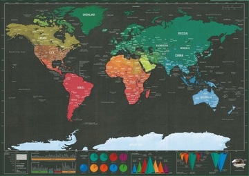 СКРЕТЧ-КАРТА WORLD MAP DELUX ДЛЯ ХИТА ПУТЕШЕСТВЕННИКА