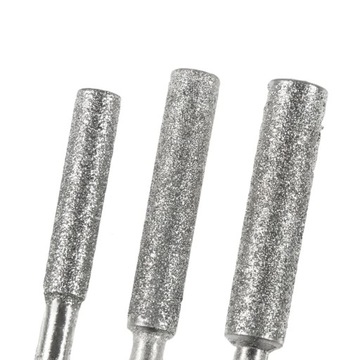 Styl srebrny-4mm Zadzior diamentowy 4mm 5szt.+kamień pilnik