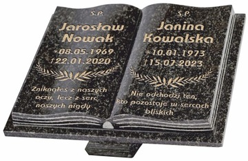 Надгробная книга Гранитная Гравировка Импала 45х35х5 см + клин