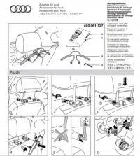 Audi Автомобильный вешалка 4L0 061 127 хром-серебро для подголовника