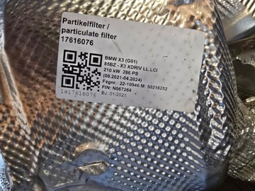 фото thumb №10, Катализатор bmw x3 g01 x4 g02 x5 g05 x6 g06 8477085 8477081 пробег 34 km