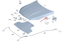 Mb gle w167 передня ліва капот двигуна пневматична пружина a1679800164 Доставка, фото thumb