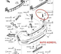 фото thumb №1, Фиксатор направляющая правый бампер cx-3 od 2015-