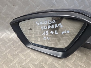 фото thumb №9, Дзеркало ліві електричні skoda superb iii 15 pin + 2 асистент ременя європа