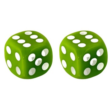 Набор из 2 кубиков K6 RPG Six -Wing Green Bone 1,6 см