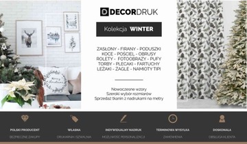 Poszewka WINTER wzór BN23 | zimowe miasteczko