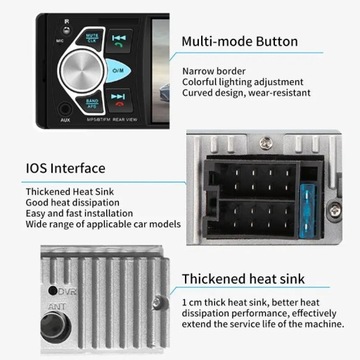 Z pilotem w stylu Radio samochodowe 1din stereo mp5 mp3 bluetooth