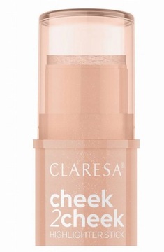 CLARESA ROZŚWIETLACZ W SZTYFCIE Cheek2Cheek PEARL SHINE EFEKT MOKREJ SKÓRY