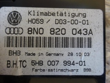 фото thumb №13, Audi tt 8n 98-05 панель кондиционера 8n0820043a