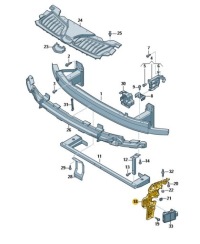 фото thumb №1, Направляющая кронштейн бампер перед левая audi a8 d5