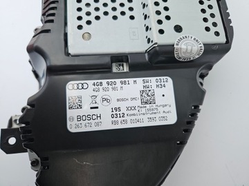 фото thumb №5, Спидометр приборы audi a6 c7 a7 4g usa бензин 3.0 tfsi 3.0t