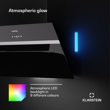 Вытяжка кухонная настенная Klarstein 60см 303м³/ч LED стекло