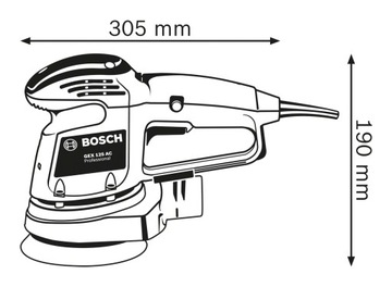 ЭКСЦЕНТРИЧЕСКАЯ ШЛИФОВАЛЬНАЯ МАШИНА BOSCH GEX 34-125 340 Вт 125 ММ